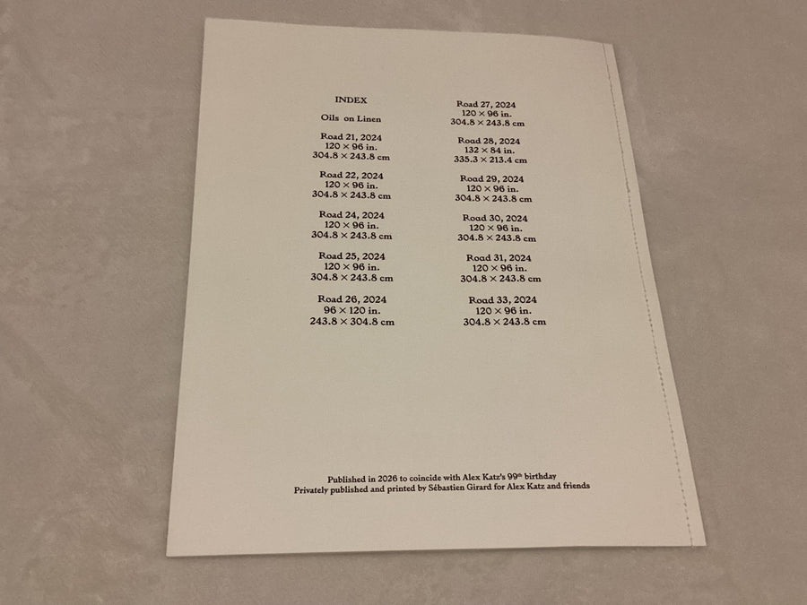 Alex Katz ‘I didn’t see the Road  Show but it was a great show’